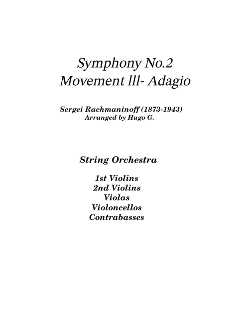 Rachmaninoff Symphony No.2- Adagio