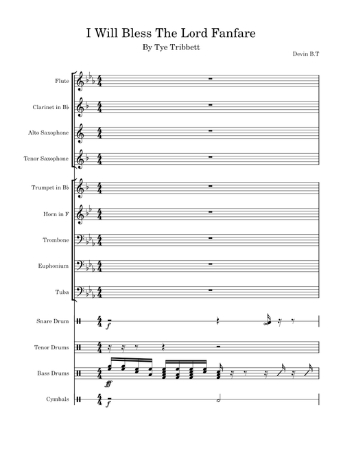 I Will Bless The Lord Fanfare-Tye tribbett – devinsbt129