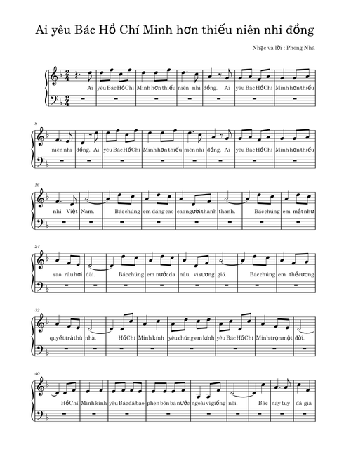 Ai yêu Bác Hồ Chí Minh hơn thiếu niên nhi đồng – Unknown author