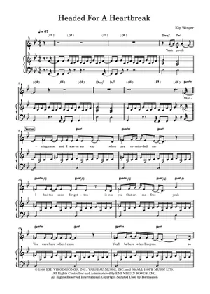 Play Official version of Headed for a heartbreak Sheet Music by Play Official version of Headed for a heartbreak Sheet Music by