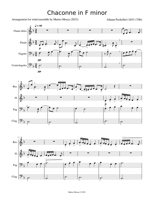Chaconne in F minor, P.43 – Johann Pachelbel