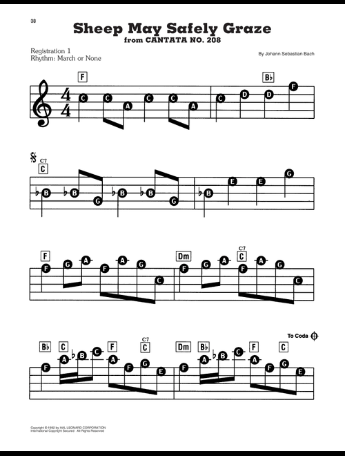 Sheep May Safely Graze - Johann Sebastian Bach (E-Z Play Today)
