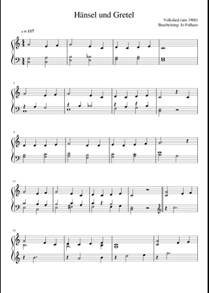 Hänsel und Gretel - Engelbert Humperdinck Sheet Music for Piano