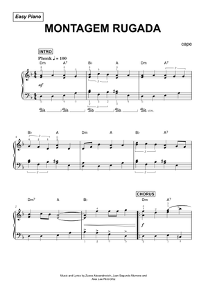 Play Official version of MONTAGEM RUGADA Sheet Music by cape for Piano ...