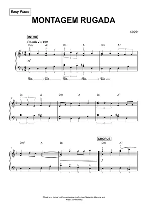 Montogem Rugada Play Official version of MONTAGEM RUGADA Sheet Music by cape for Piano ...
