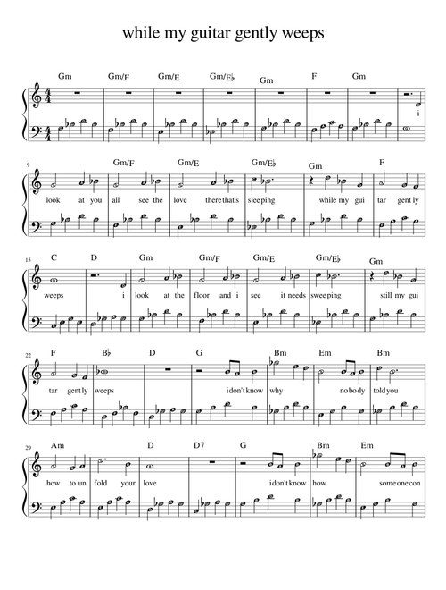 While my guitar gently weeps – The Beatles
