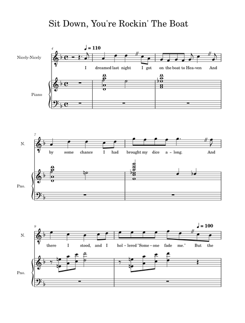 Sit Down You're Rockin' The Boat – Frank Loesser Sit Down, You're Rockin' The Boat