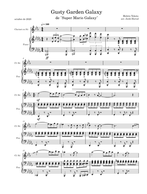 Gusty Garden Galaxy (Super Mario Galaxy) - Mahito Yokota (arr. Jordi Hortal) - clarinet i piano