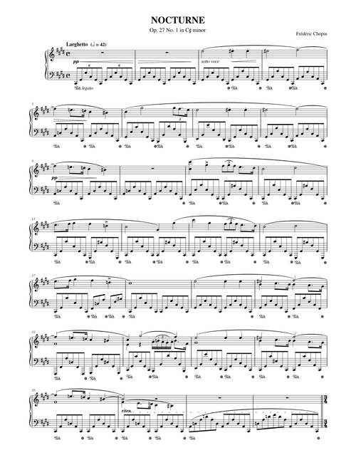 Frédéric Chopin: Nocturne in C-sharp minor, Op.27 No.1