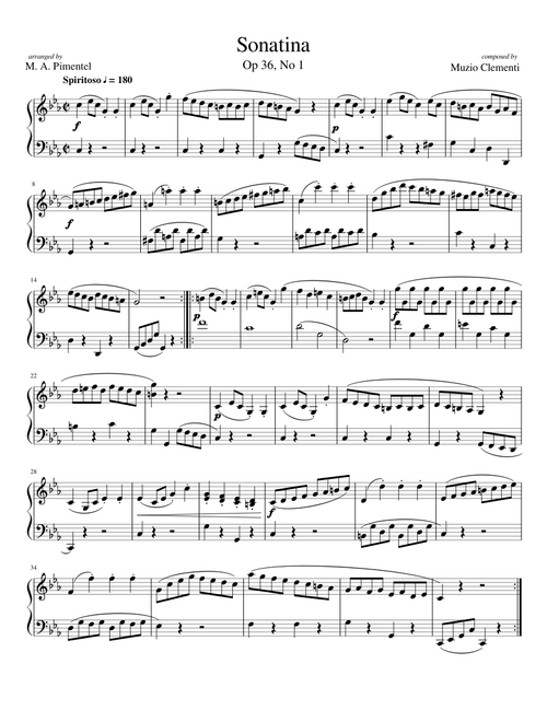 Sonatina No.1 Op.36 in C minor by Muzio Clementi