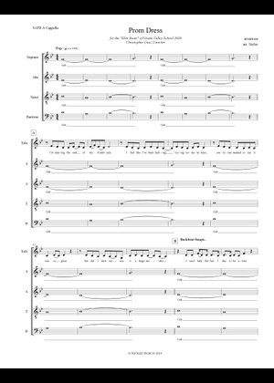 prom dress Sheet Music for Piano (Solo) easy | MuseScore.com