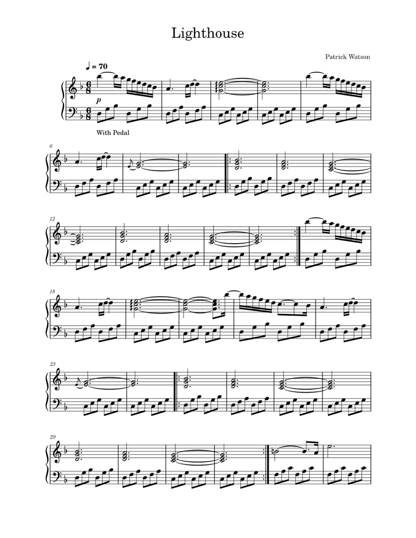 Lighthouse Sheet music for Piano (Solo)