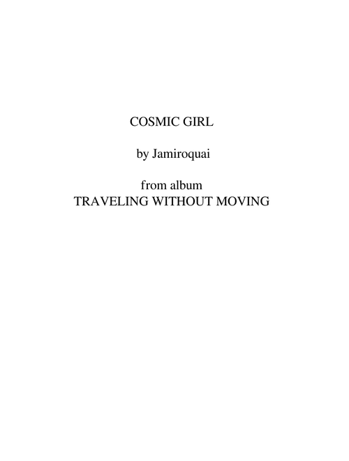 Cosmic Girl by Jamiroquai