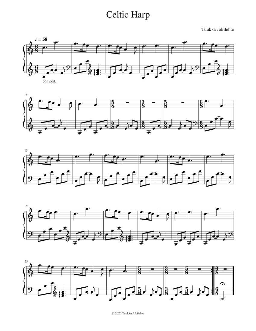 Easy harp music top