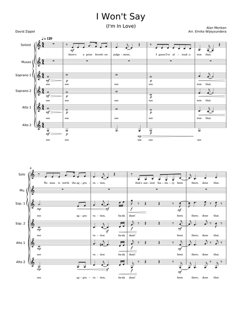 I Won't Say (I'm In Love) - Alan Menken