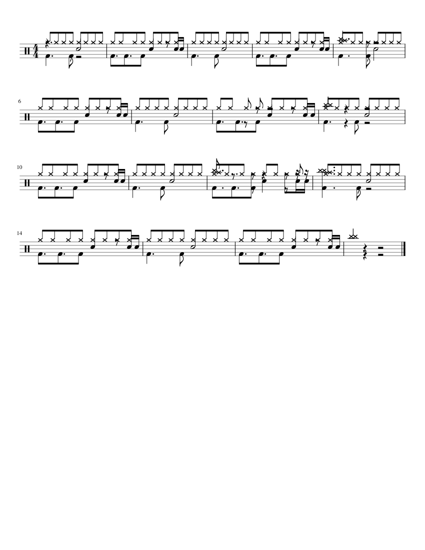 Drum beat Sheet music for Drum group (Solo)