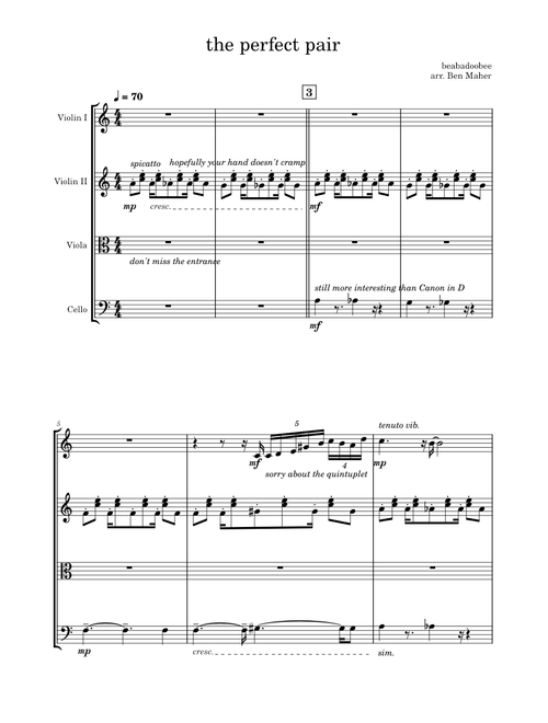 The perfect pair – beabadoobee the perfect pair – beabadoobee - string quartet