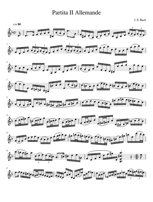 Partita #2 (J. S. Bach)