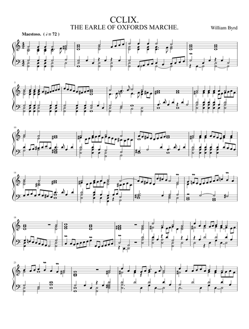 The Earl of Oxford's March - William Byrd