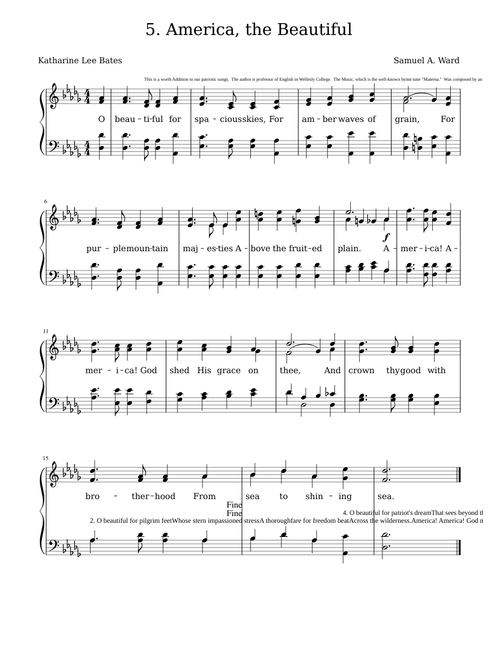 America, the Beautiful - Samuel A. Ward