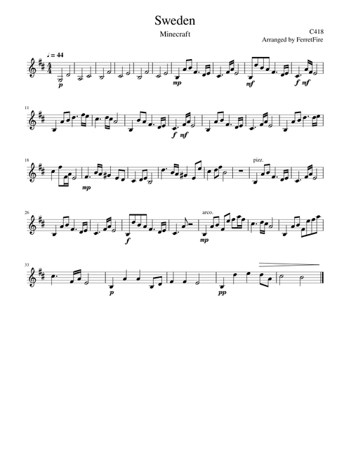 Sweden - Minecraft (Violin Solo)