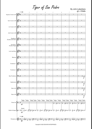 Tiger of San Pedro Big Band Arrangement Sheet Music with Chords