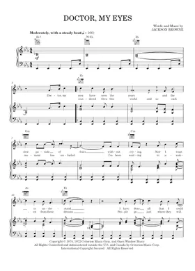 Free Jackson Browne sheet music | Download PDF or print on Free Jackson Browne sheet music | Download PDF or print on