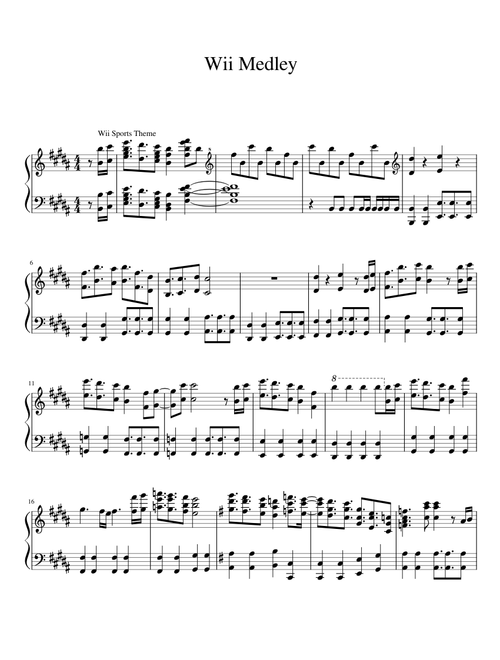 Wii Medley (Piano Solo)
