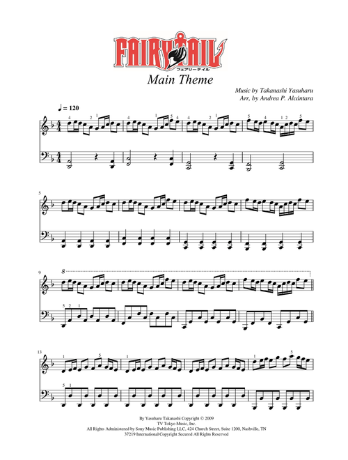 Fairy Tail (Arr. Andrea P. Alcántara) - Yasuharu Takanashi (Piano Solo)