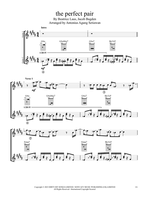 The Perfect Pair (Arr. Antonius Agung Setiawan) - Beabadobee (Instrumental Duet)