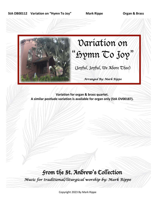Variation on "Hymn To Joy" (Joyful, Joyful, We Adore Thee) StA OB00112 (Arr. Mark Rippe) - Ludwig van Beethoven (1770-1827) (Small Ensemble)