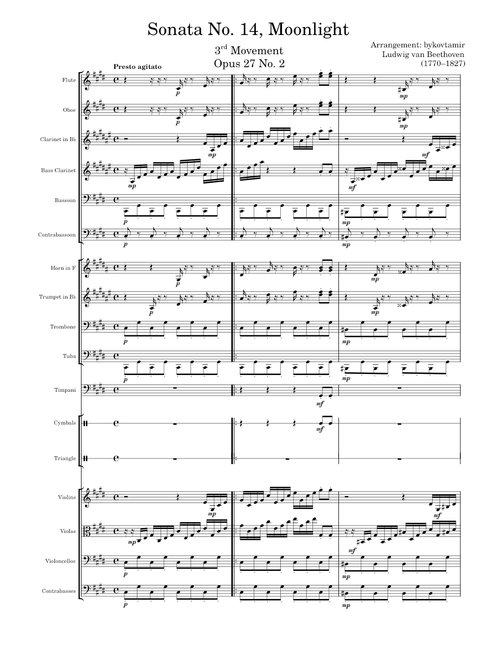 Sonata No.14 "Moonlight" 3rd Movement (Orchestral)