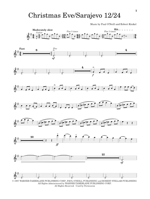 Christmas Eve/Sarajevo 12/24 - Trans-Siberian Orchestra (Violin Solo)