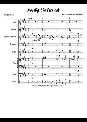 Free Moonlight In Vermont by Frank Sinatra sheet music | Download