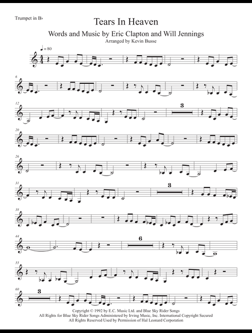 Tears In Heaven (Arr. Kevin Busse) - Eric Clapton (Trumpet Solo)