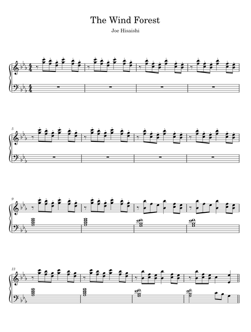 The wind forest - Joe Hisaishi