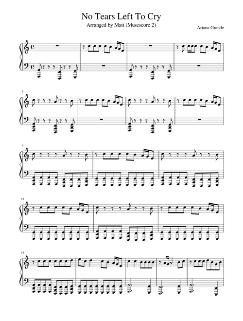 No tears left to cry (Arianna Grande)