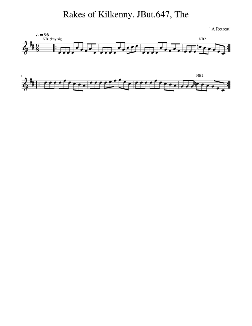 The Rakes of Kilkenny. JBut.647 piano tutorial