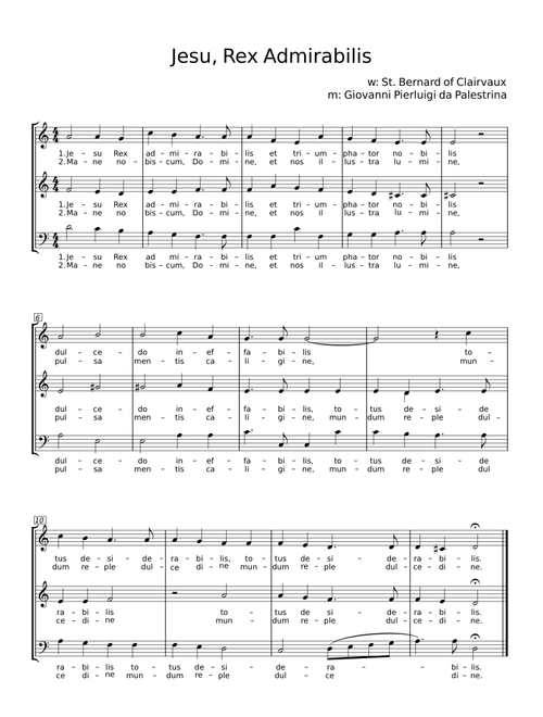 Jesu Rex admirabilis - Giovanni Pierluigi da Palestrina