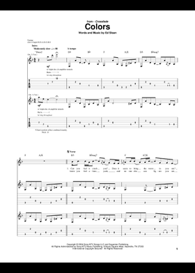 Play Official version of Colors Sheet Music by Crossfade for