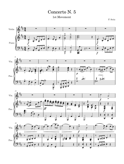 Concerto No. 5 1st Movement – Friedrich Seitz