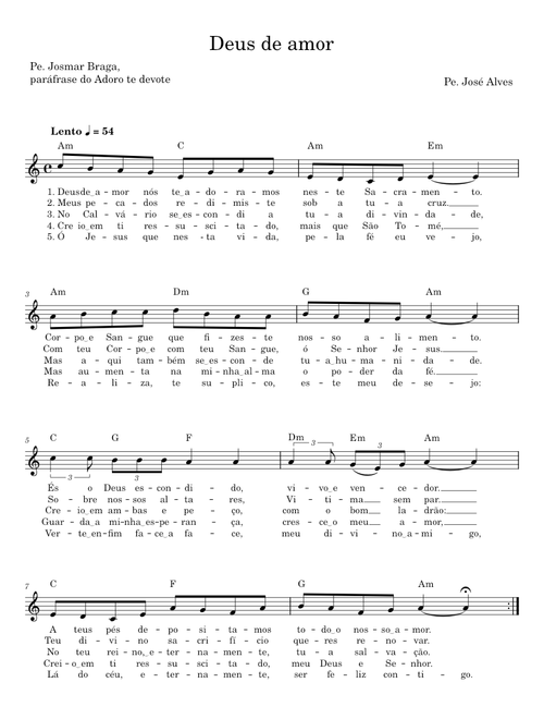 Deus de amor nós Te adoramos - Pe. José Alves