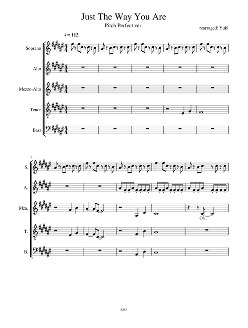 Just The Way You Are (Pitch Perfect ver.)