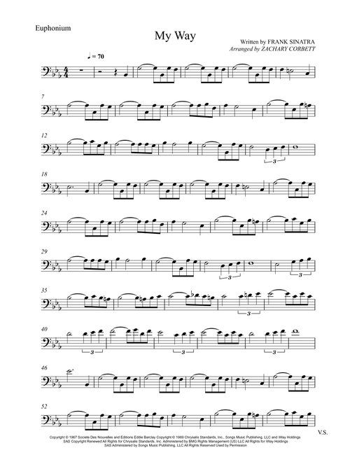 My Way (Arr. Zachary Corbett) - Elvis Presley (Euphonium Solo)