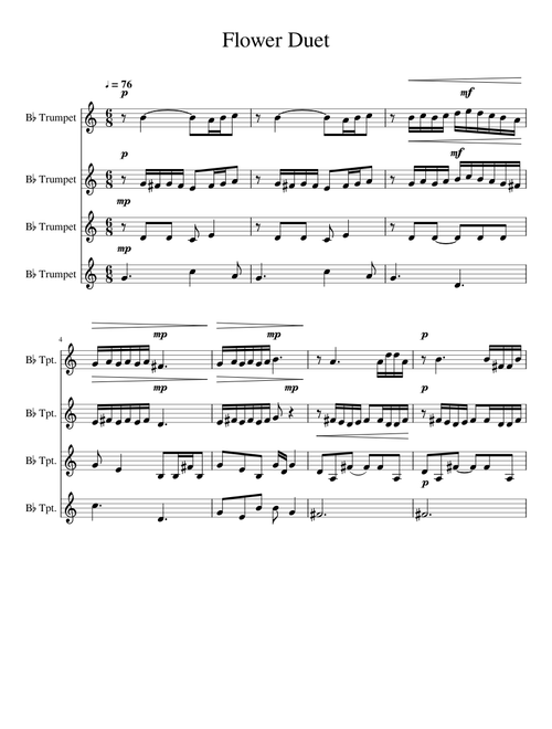Flower Duet Trumpet Ensemble