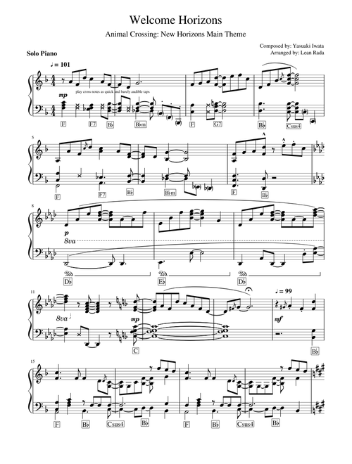 Animal Crossing: New Horizons Main Theme (Solo Piano)
