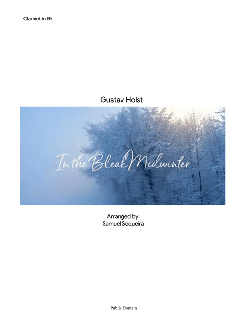 In the Bleak Midwinter - with strings trio play along (Arr. Samuel Sequeira) - Gustav Holst (Clarinet Solo)