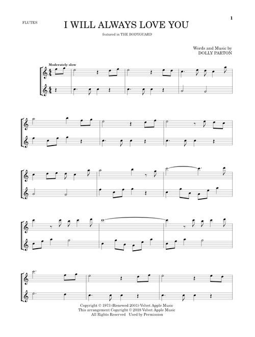 I Will Always Love You - Whitney Houston (Flute Duet)