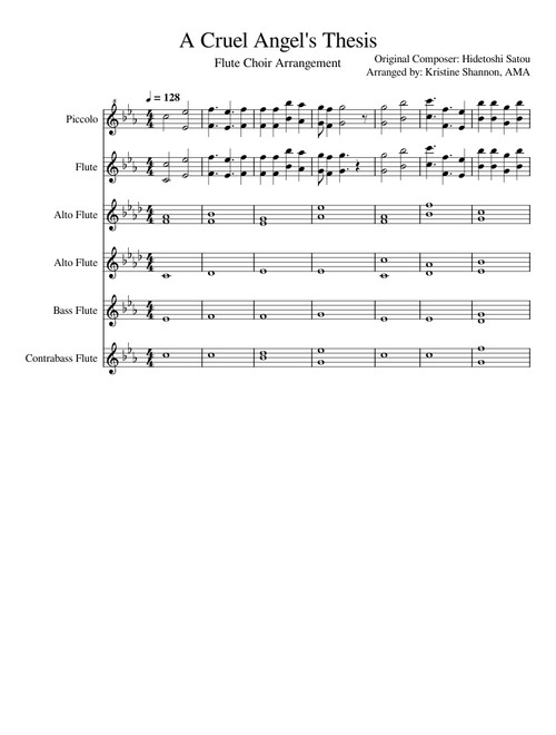 Evangelion: A Cruel Angels Thesis (Flute Choir)
