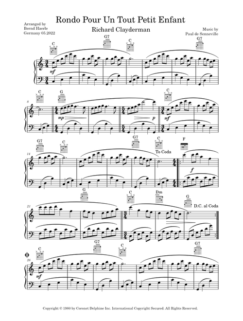 Rondo Pour Un Tout Petit Enfant – Richard Clayderman